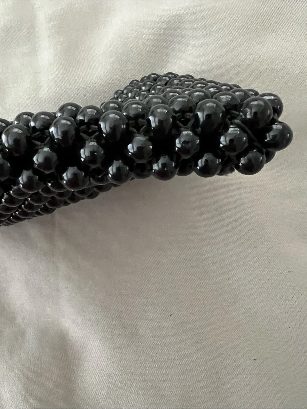 Vintage Gold Seal Beaded Black Evening Clutch Japan